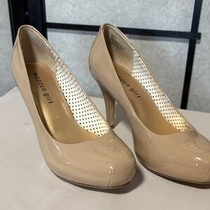 Madden Girl “Getty” Nude Patent Round-Toe High Heels, pair 2